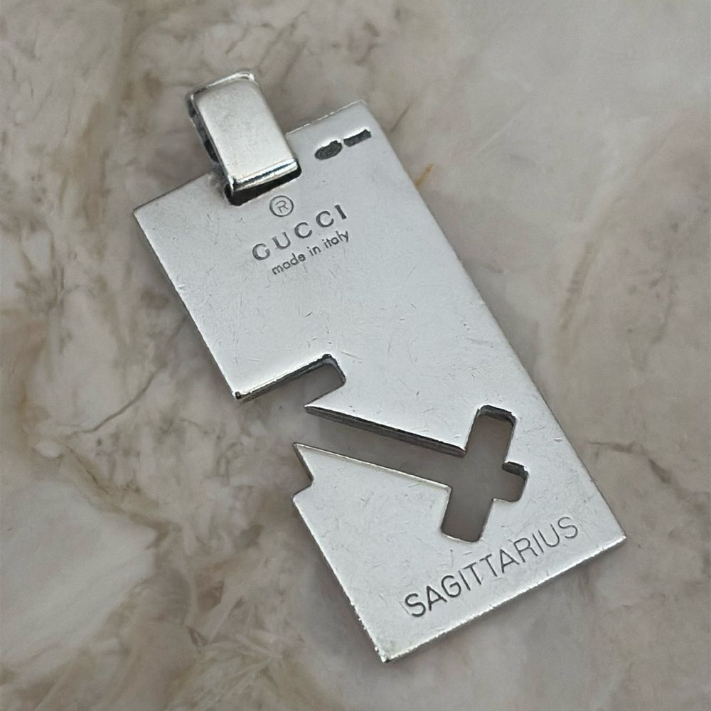 Gucci 925 Sterling Silver Pendant Zodiac Collection Sagittarius Unisex